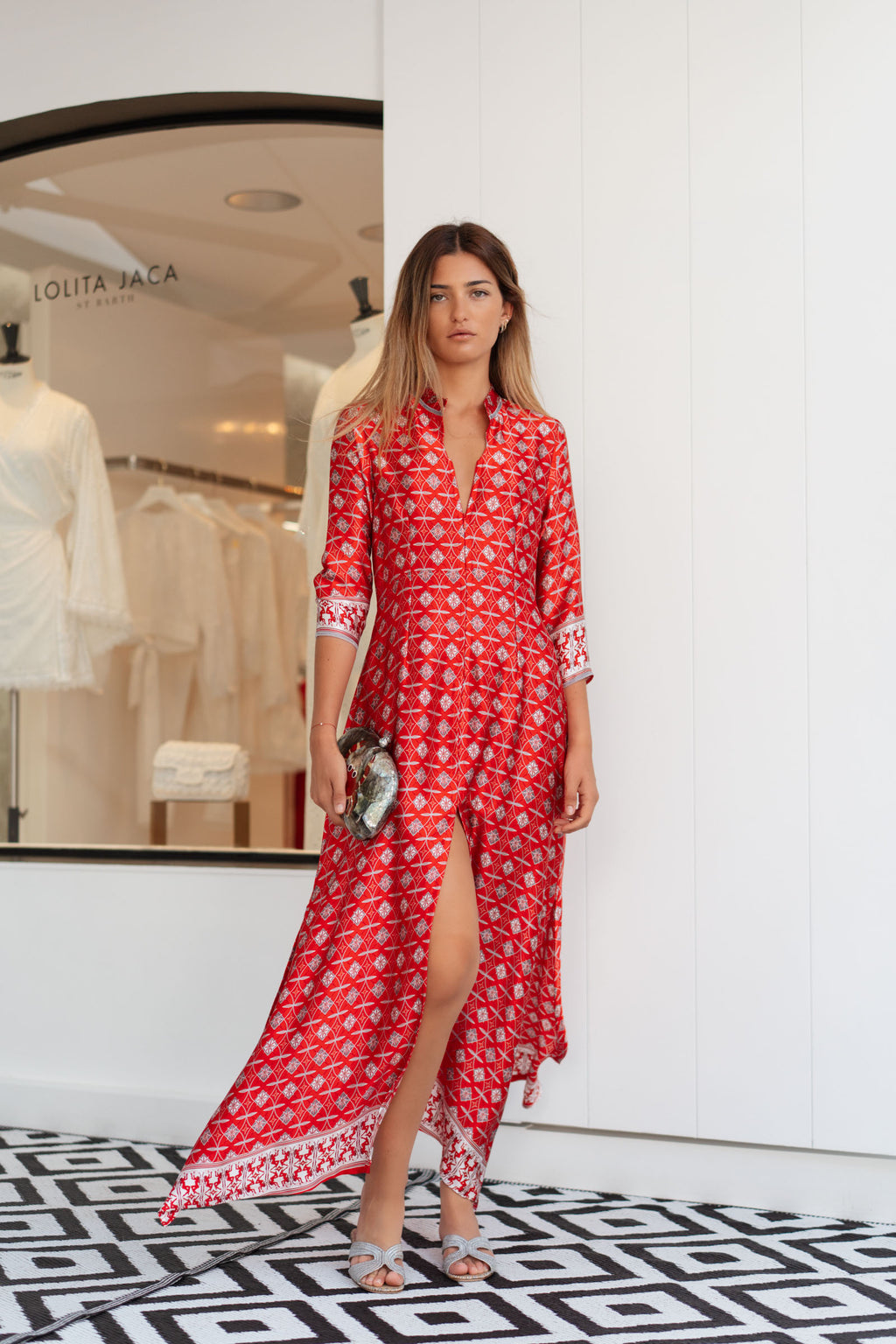ALICIA SATIN SILK LONG DRESS