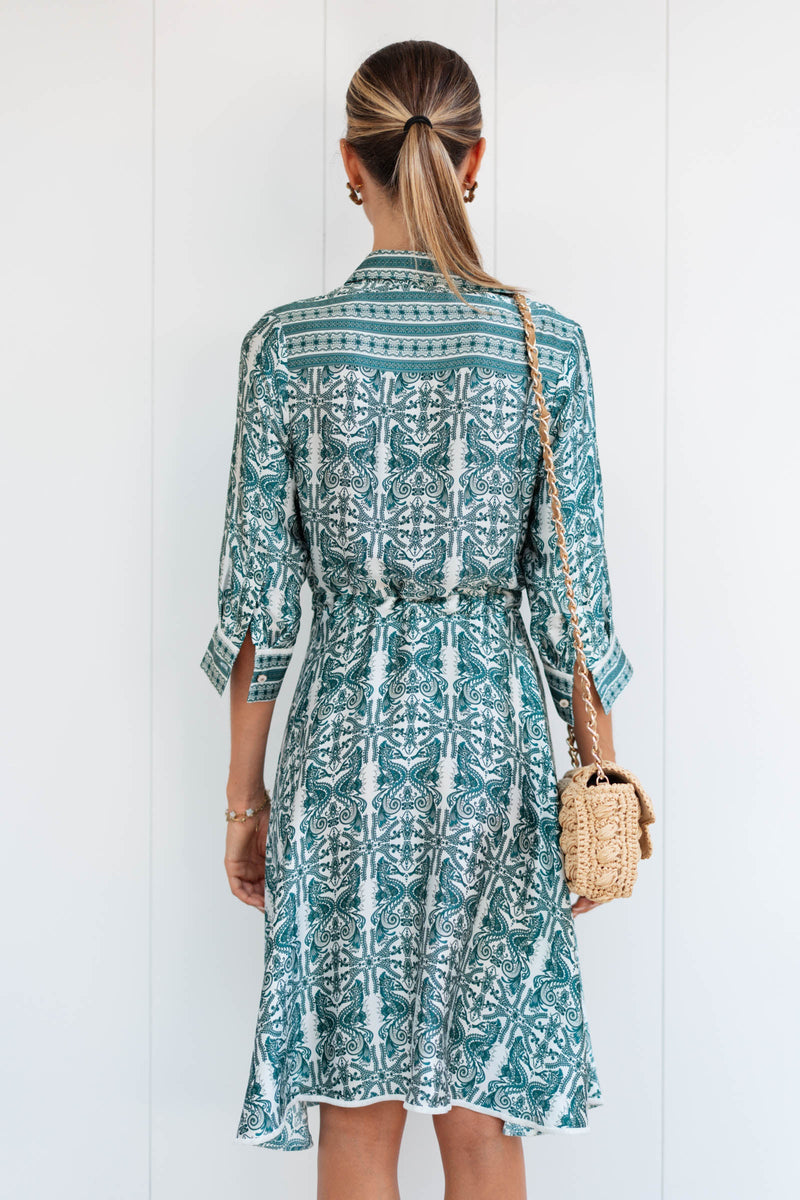 ANGELIQUE SATIN SILK DRESS