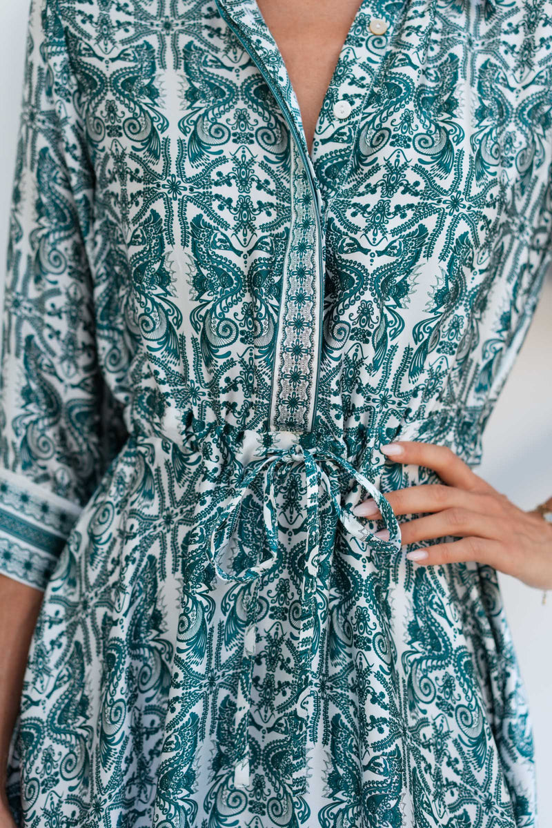 ANGELIQUE SATIN SILK DRESS