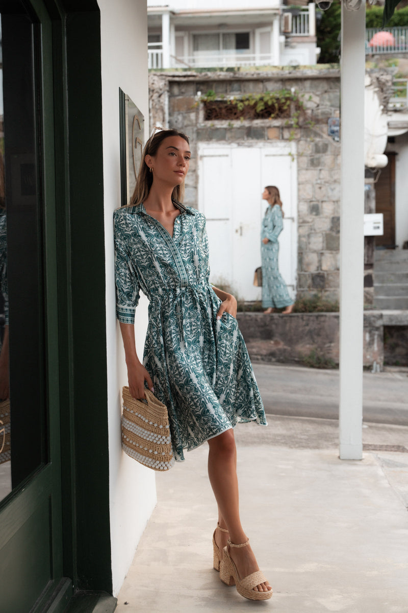 ANGELIQUE SATIN SILK DRESS