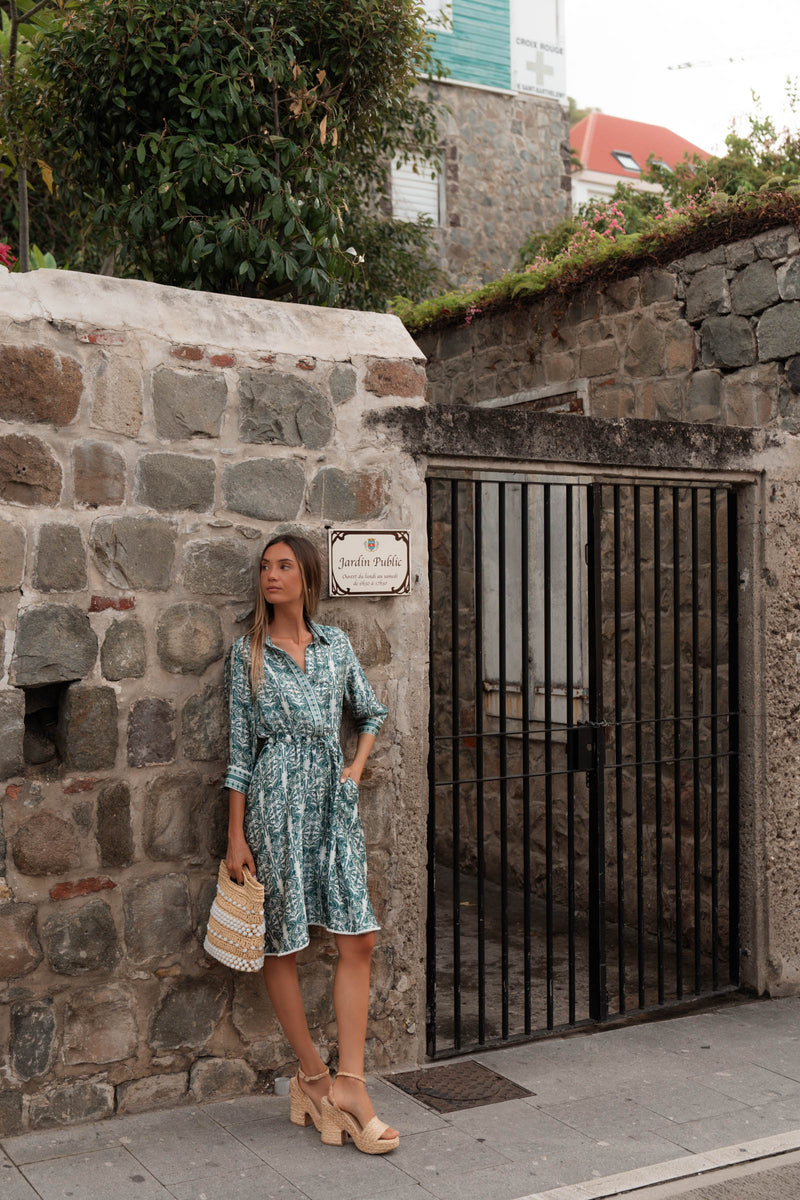 ANGELIQUE SATIN SILK DRESS