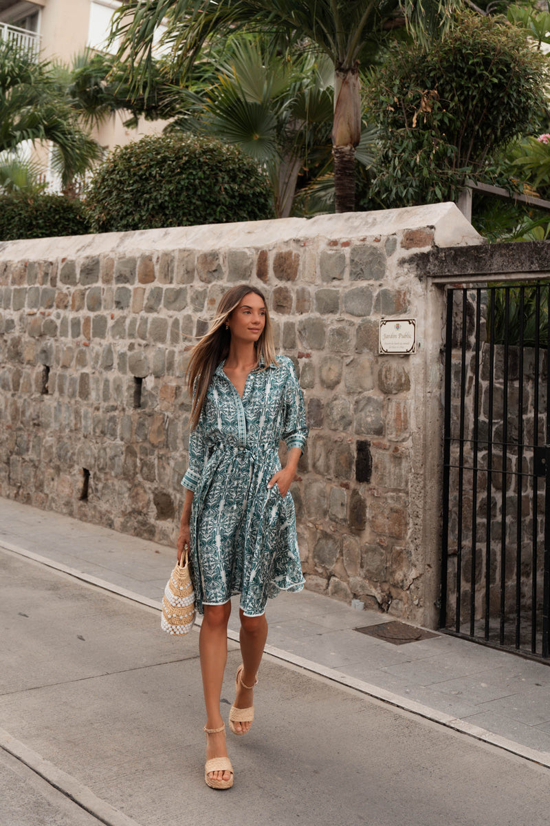 ANGELIQUE SATIN SILK DRESS