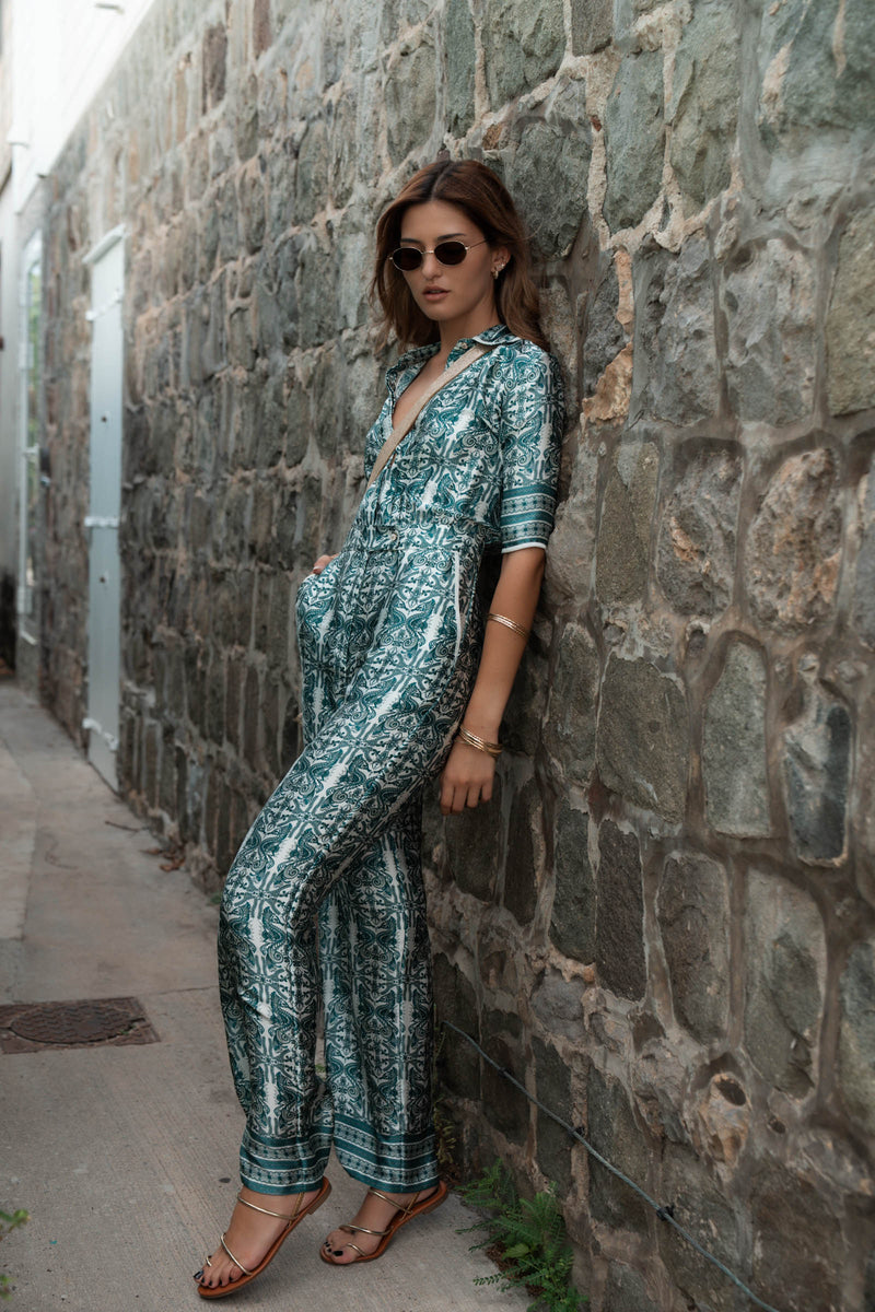 CANDICE SATIN SILK JUMPSUIT