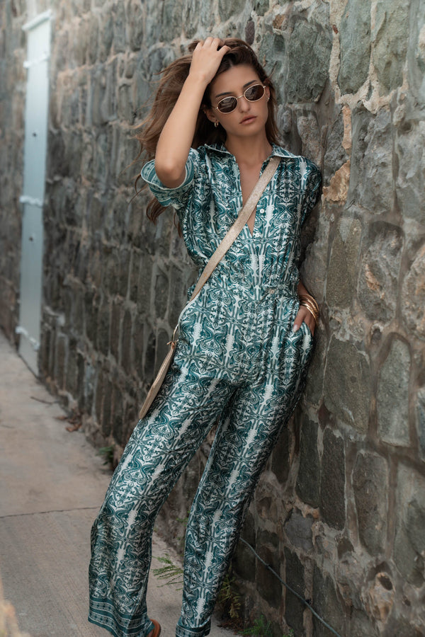 CANDICE SATIN SILK JUMPSUIT