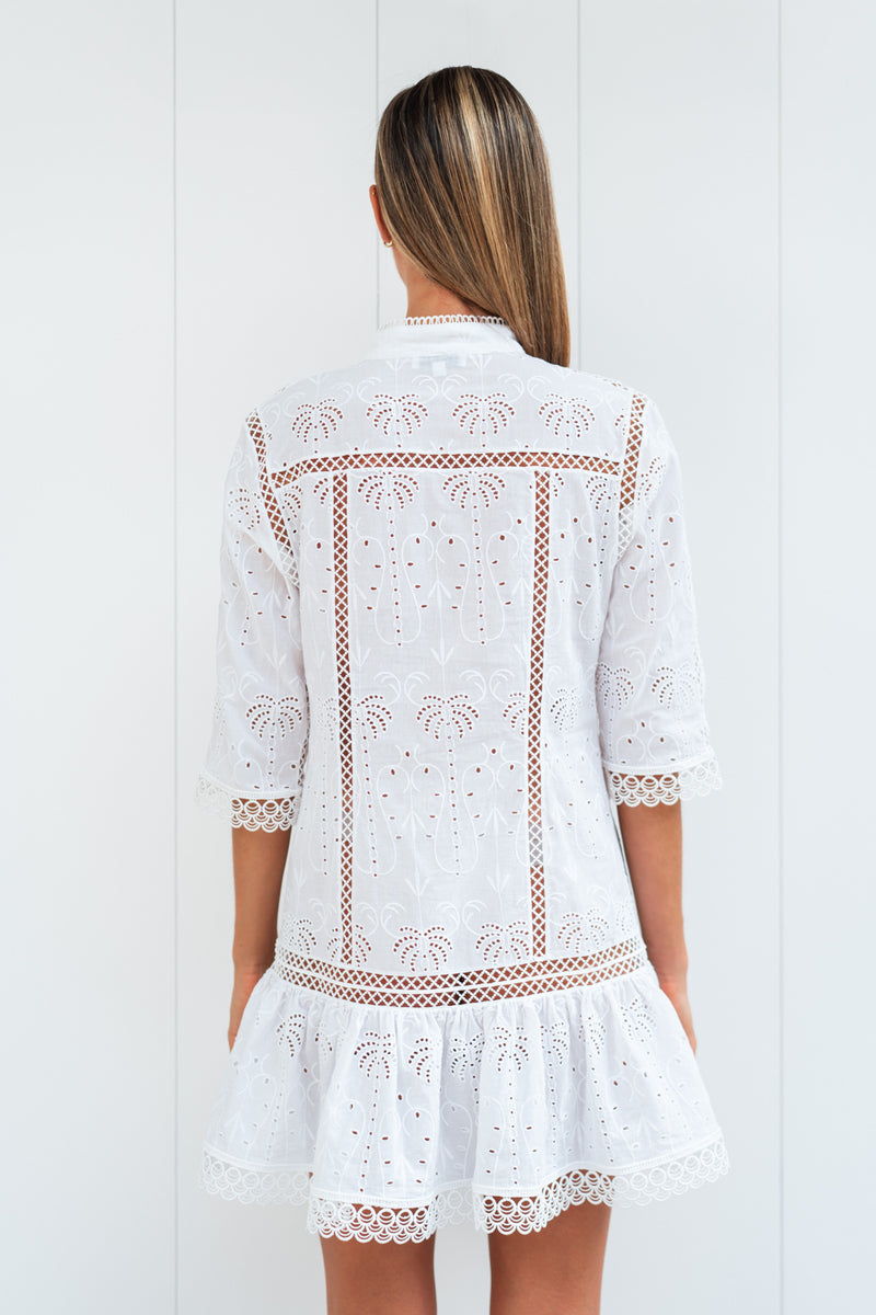 CIRIANA COTTON EYELET TUNIC