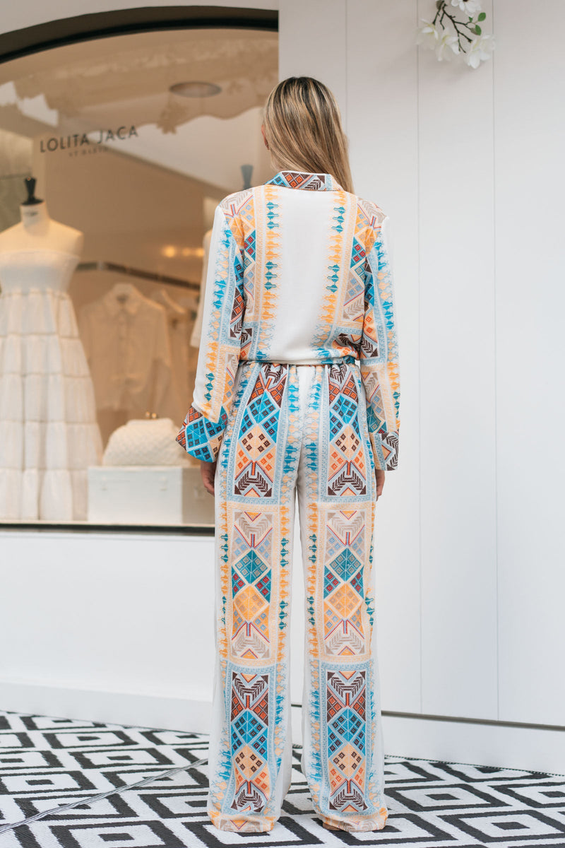 DALIA EMBROIDERED CHIFFON SILK SHIRT