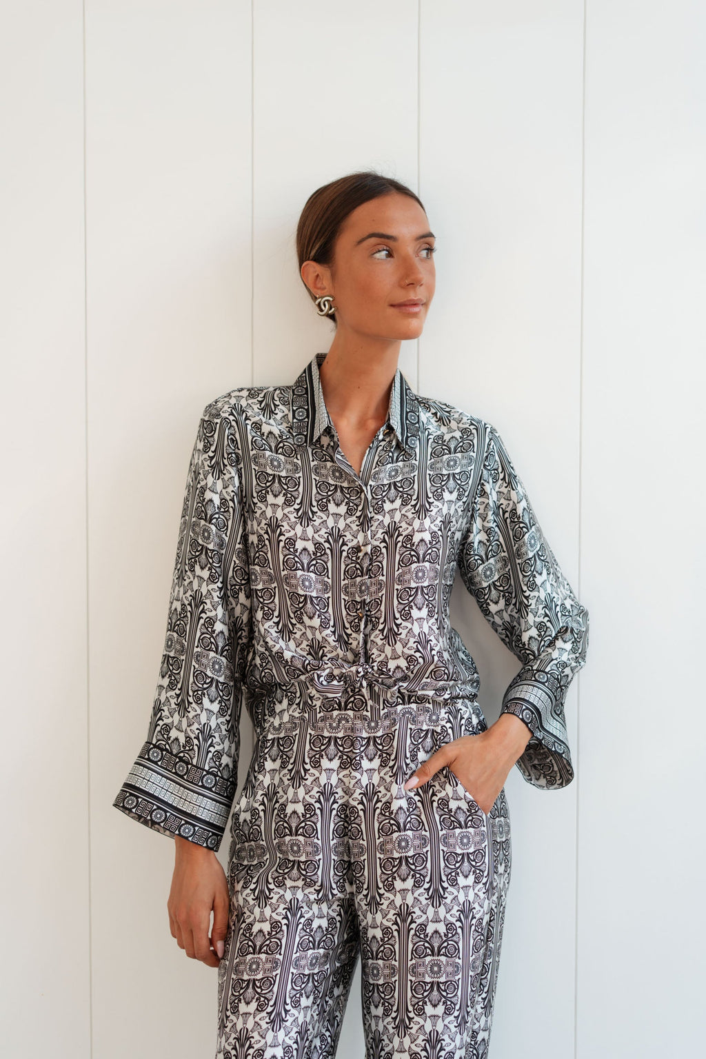 DALIA SATIN SILK SHIRT