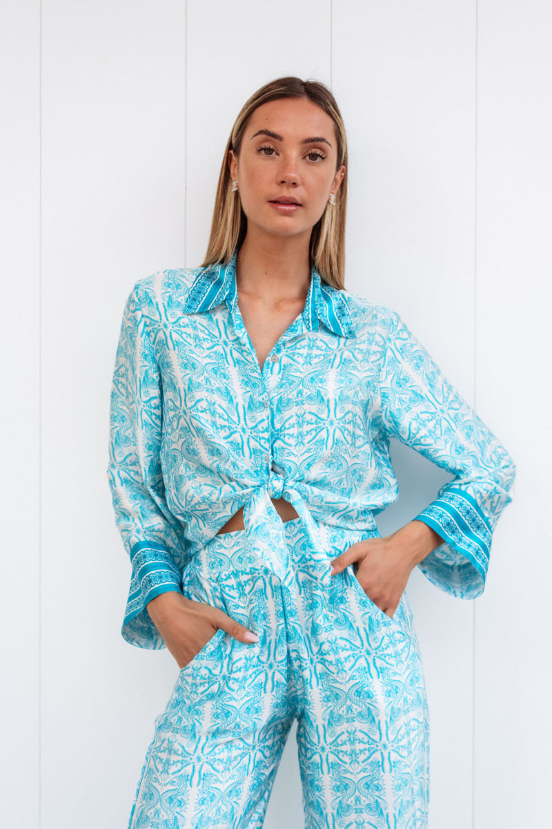 DALIA SATIN SILK SHIRT