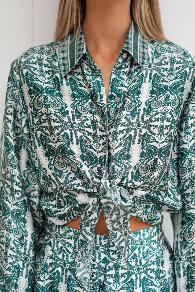 DALIA SATIN SILK SHIRT