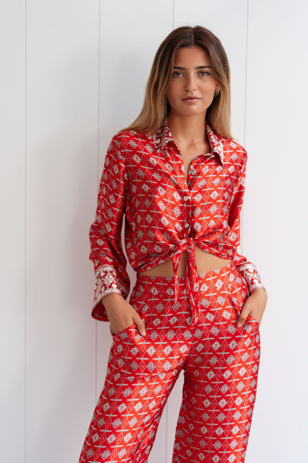 DALIA SATIN SILK SHIRT