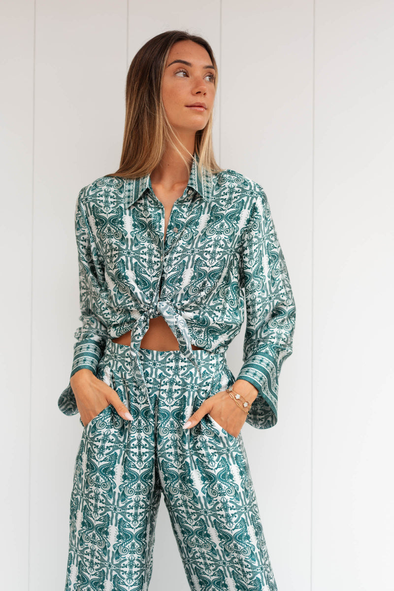 DALIA SATIN SILK SHIRT