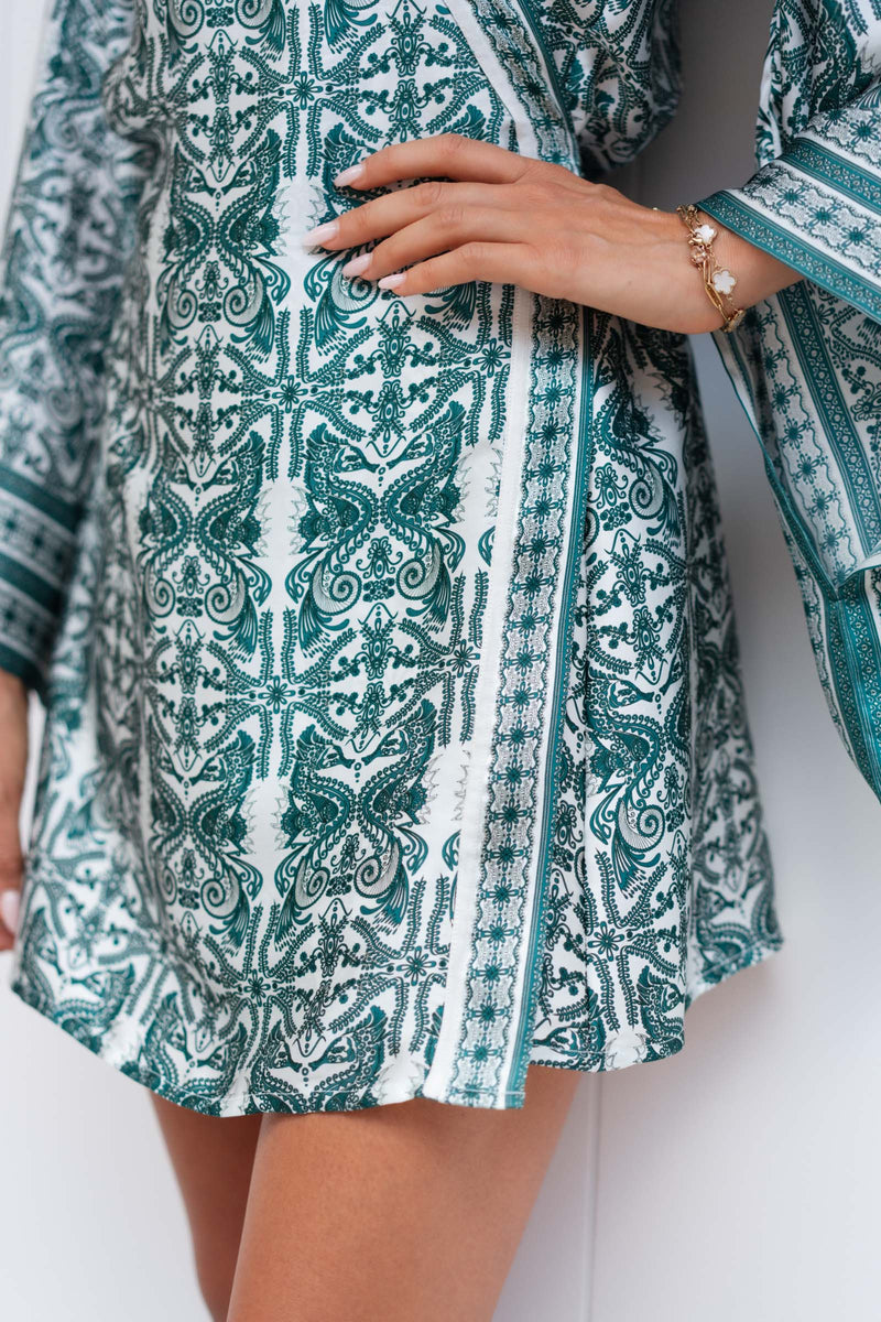 FABIANA SATIN SILK KIMONO