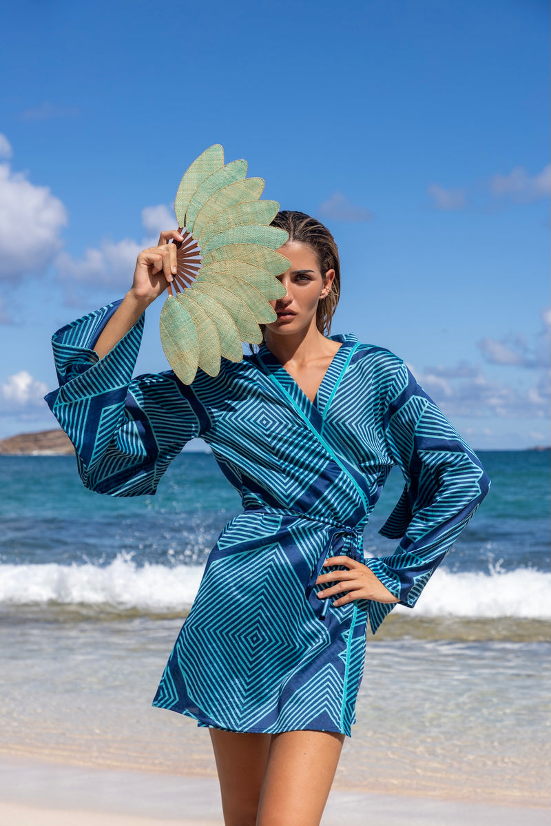 FABIANA COTTON & SILK KIMONO