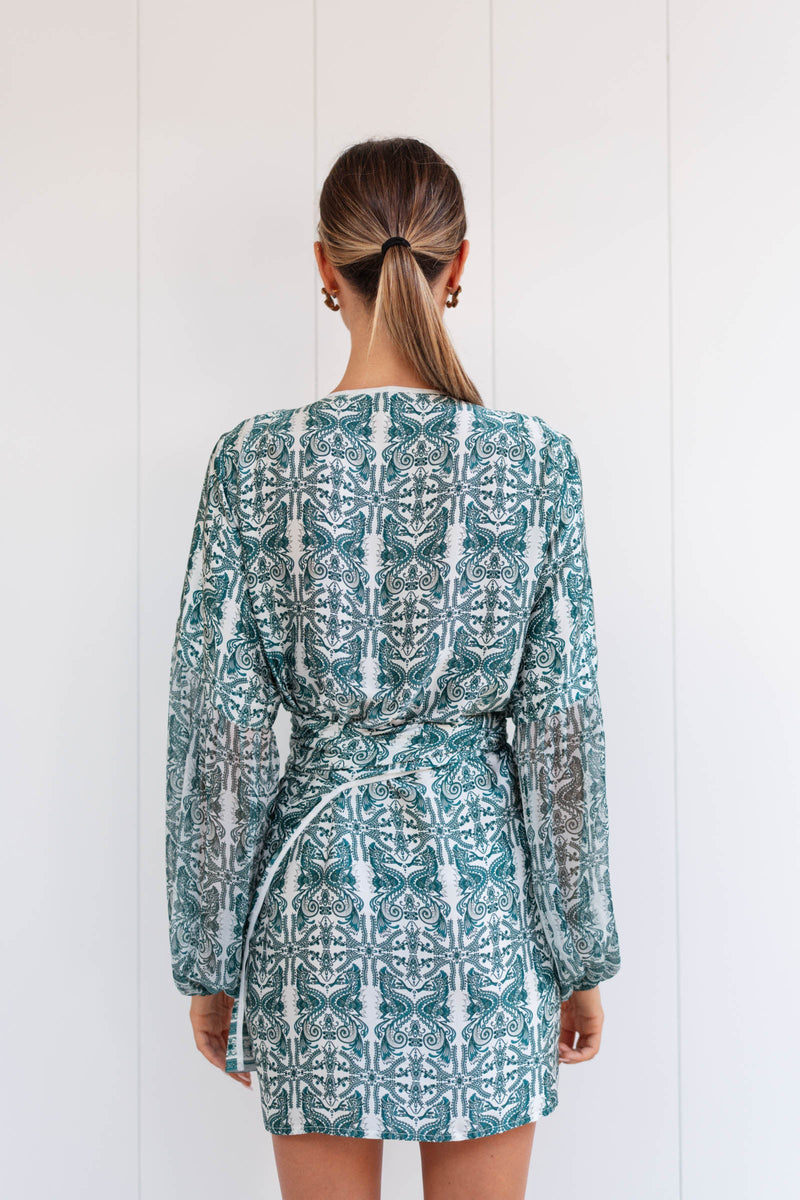 GRETA MIX SILK DRESS