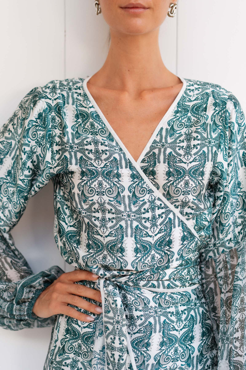 GRETA MIX SILK DRESS