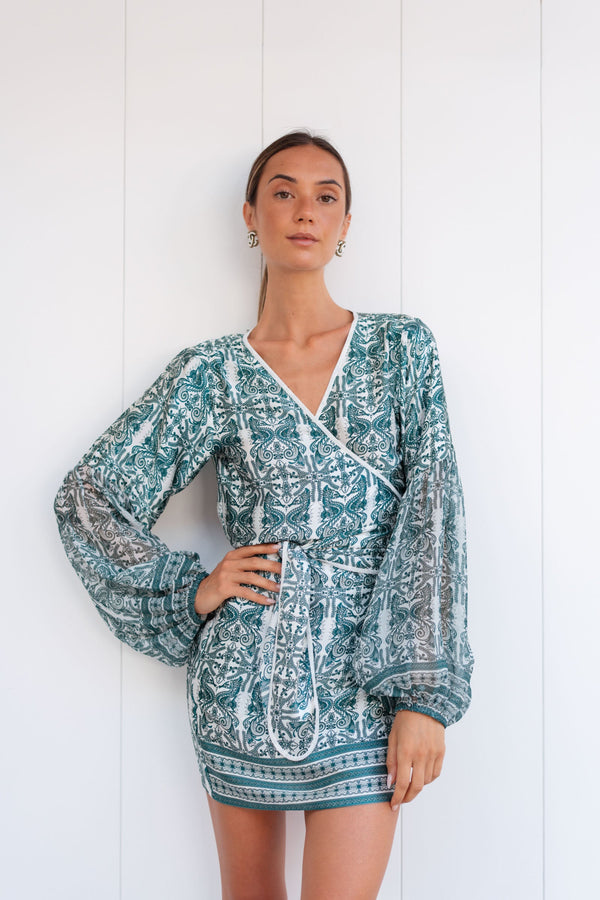 GRETA MIX SILK DRESS