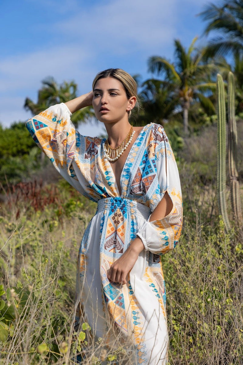 IBIZA EMBROIDERED CHIFFON SILK LONG DRESS Lolitajaca IBIZA EMBROIDERED CHIFFON SILK LONG DRESS Lolitajaca