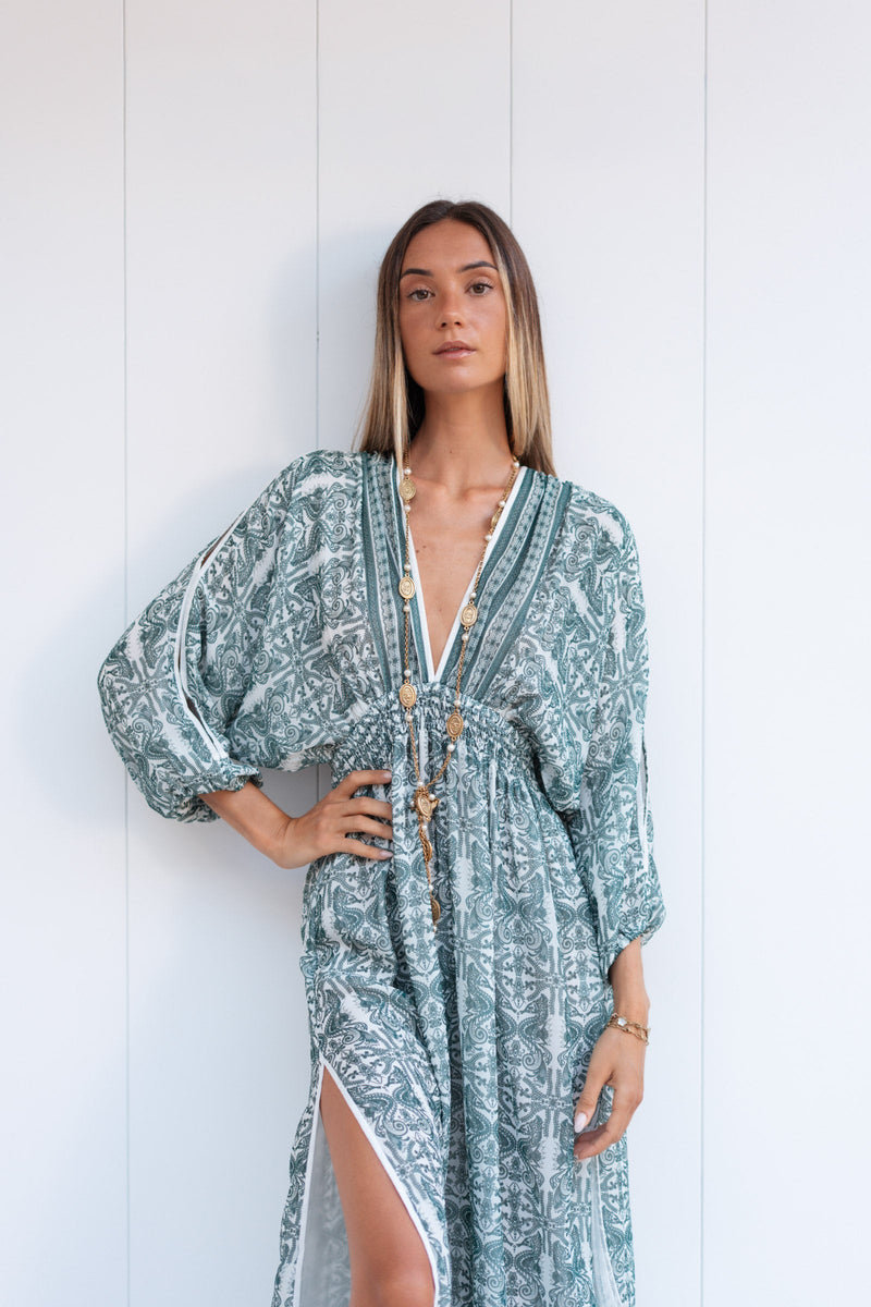 IBIZA CHIFFON SILK LONG DRESS