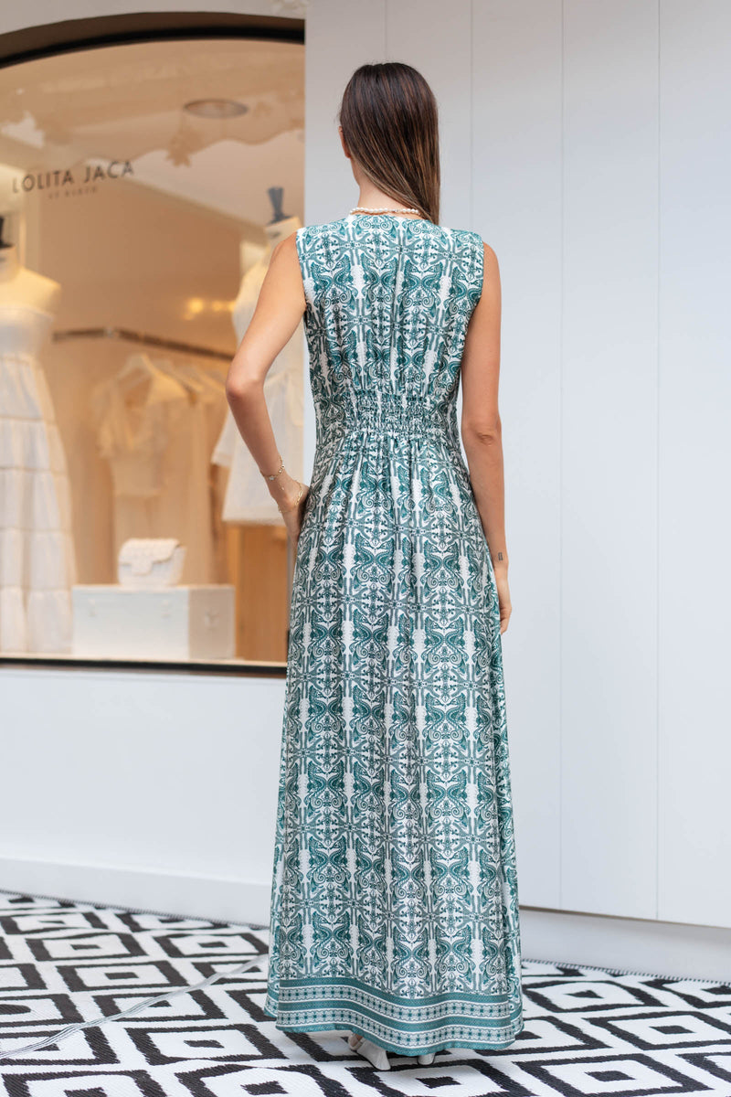 LEA SATIN SILK LONG DRESS