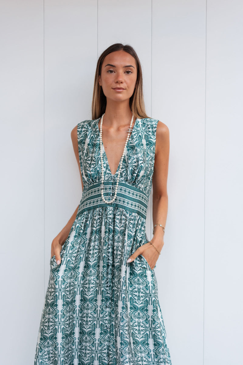 LEA SATIN SILK LONG DRESS