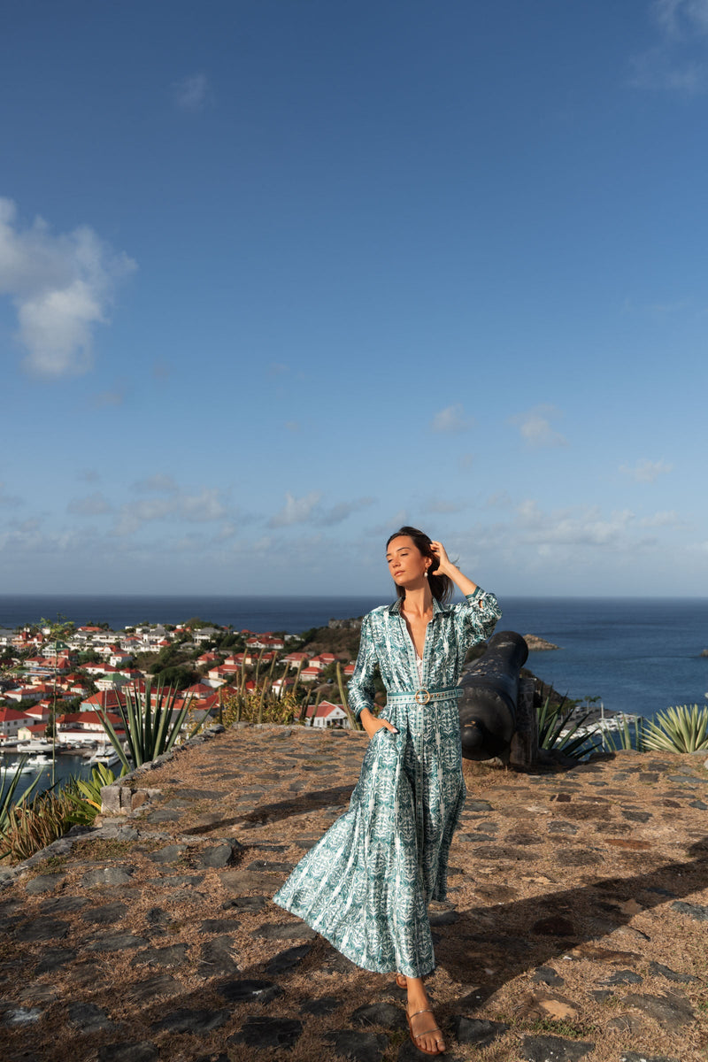 MADO SATIN SILK LONG DRESS