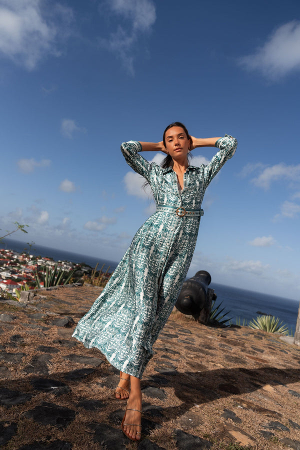 MADO SATIN SILK LONG DRESS