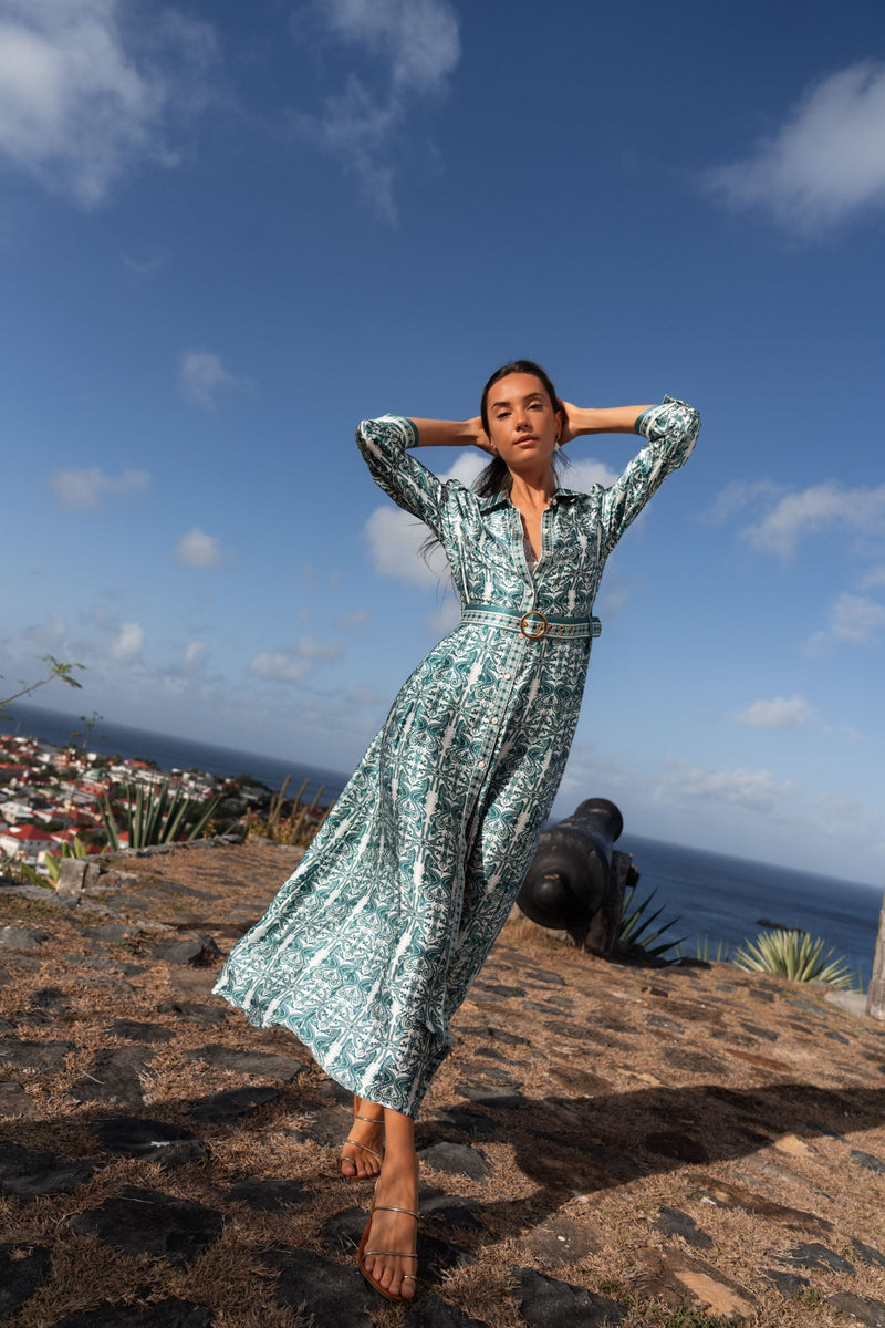 MADO SATIN SILK LONG DRESS