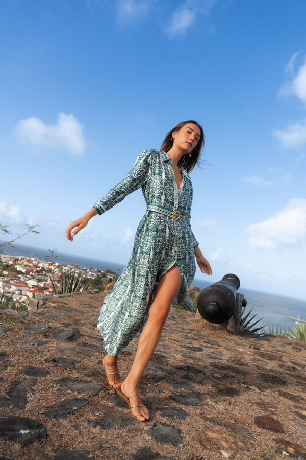 MADO SATIN SILK LONG DRESS