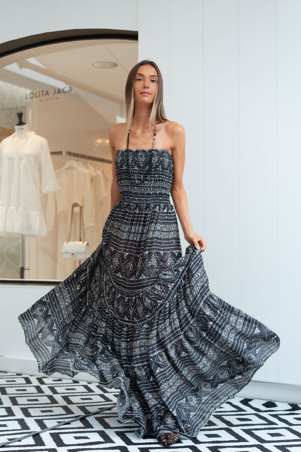 MANUELLA VISCOSE LONG DRESS