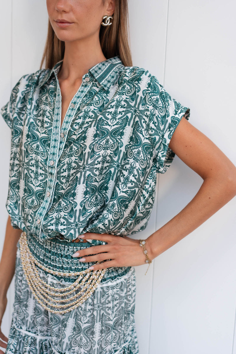 ONDINE SATIN SILK TOP