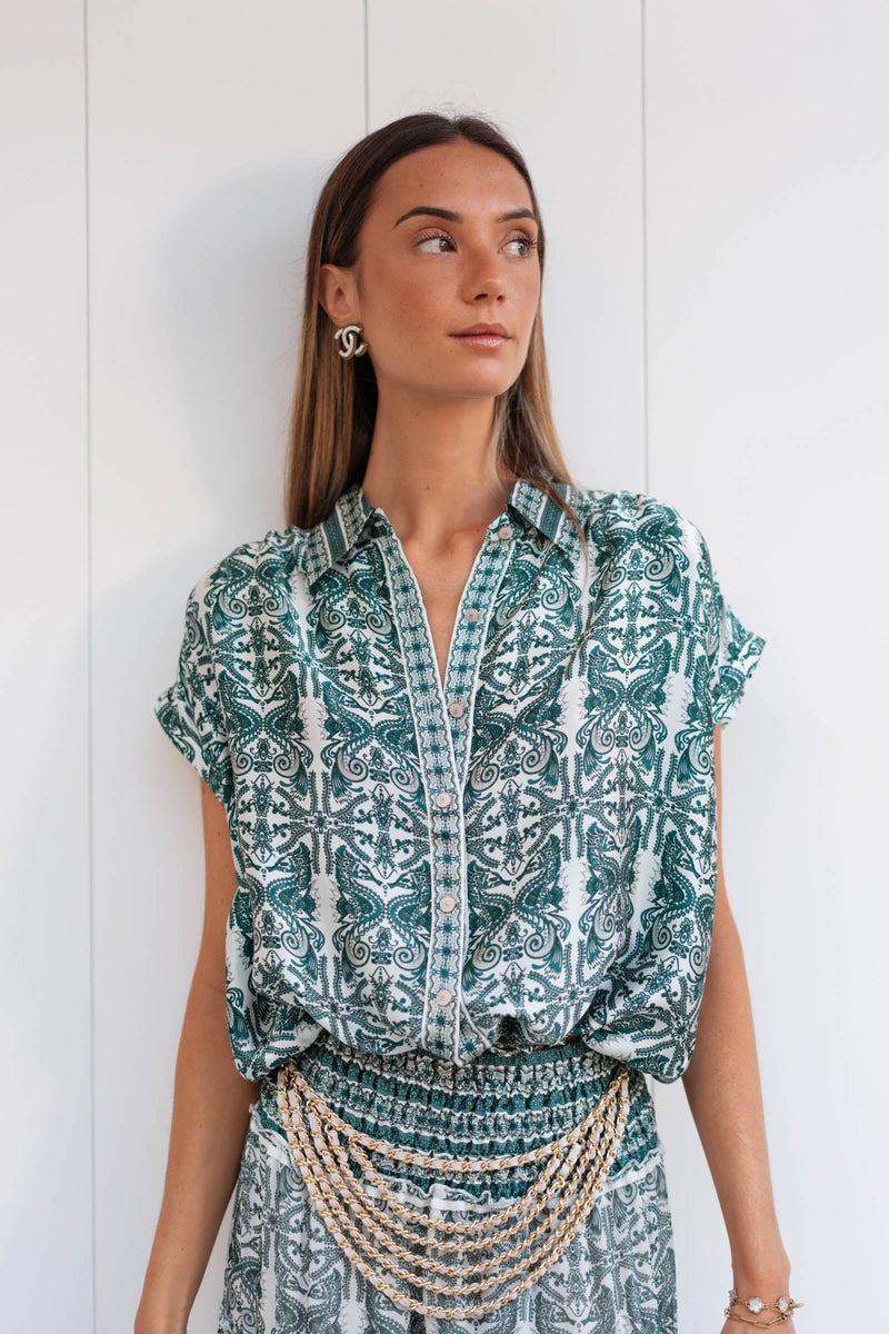 ONDINE SATIN SILK TOP