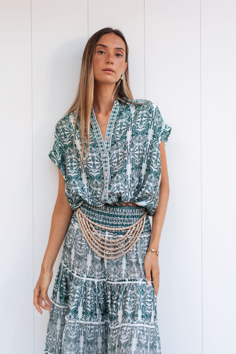 ONDINE SATIN SILK TOP