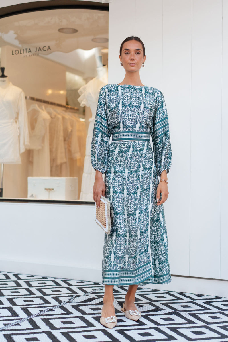 VALENTINE SATIN SILK SKIRT