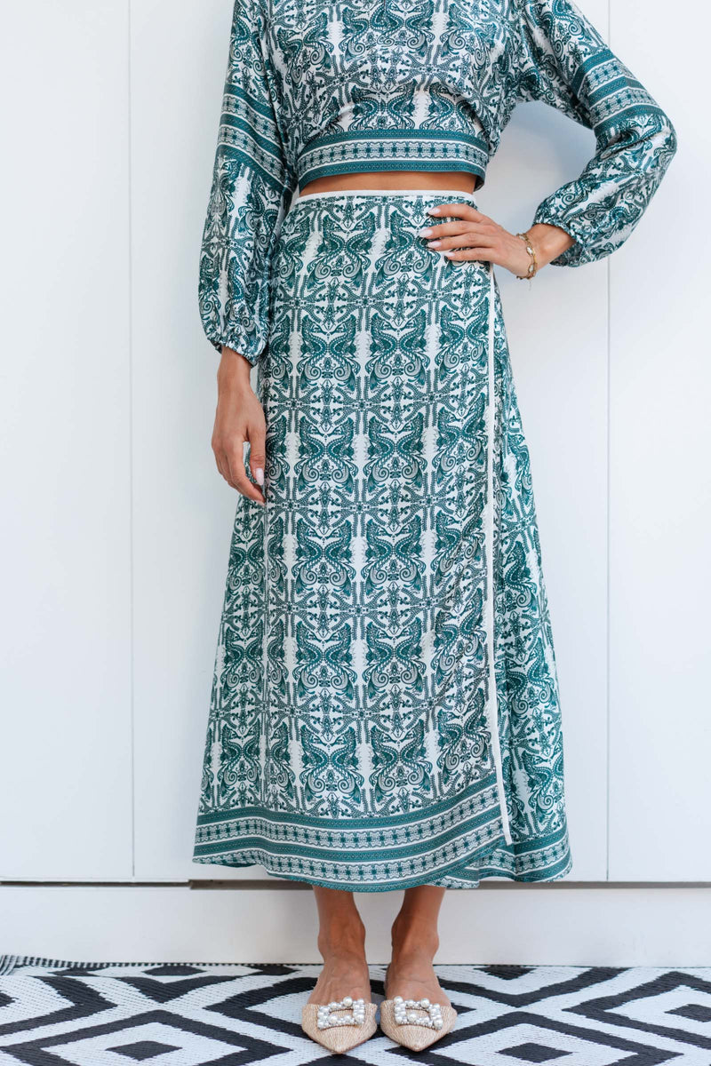 VALENTINE SATIN SILK SKIRT