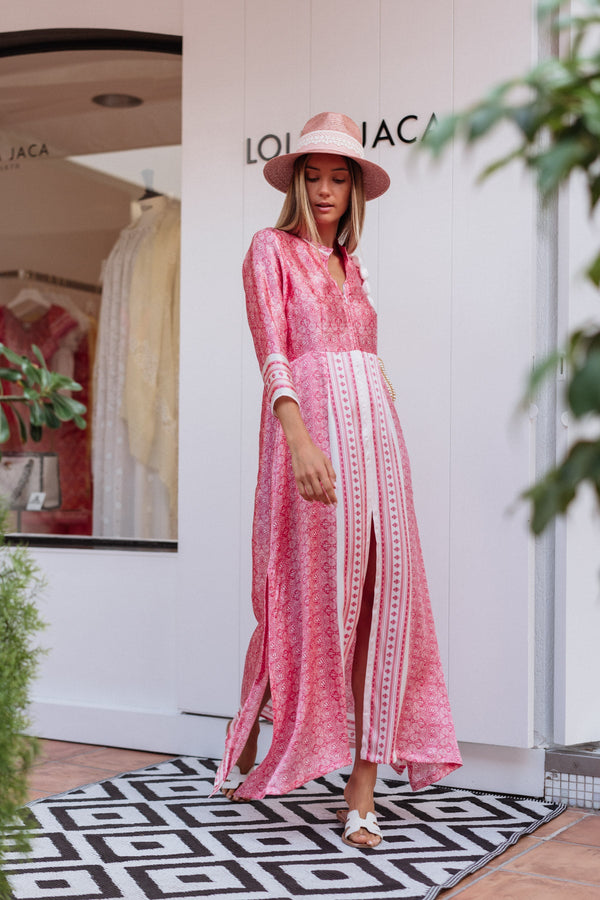 ALICIA SATIN SILK LONG DRESS