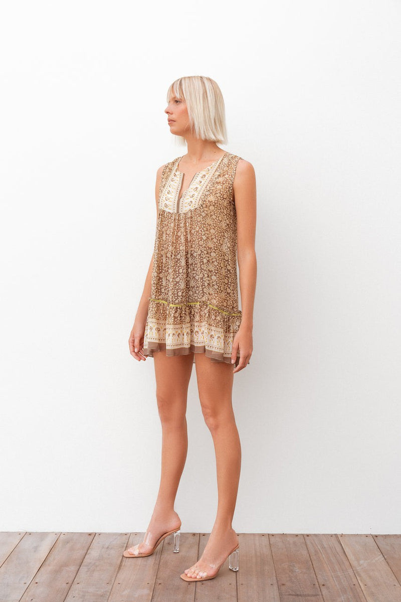NANOUSHKA CHIFFON SILK SHORT DRESS